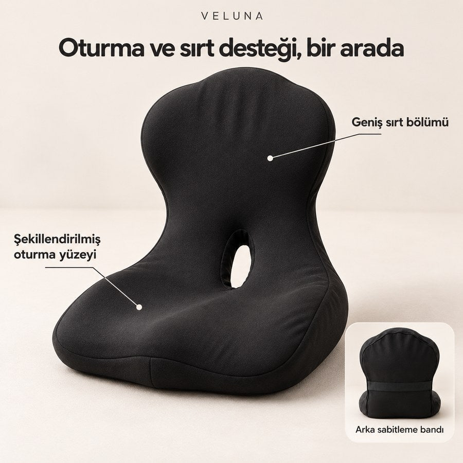 Oturma ve sırt desteği bir arada